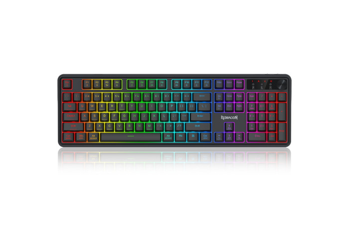 Redragon RM104 VOLCANO K526 WL Tri-Mode Gaming Membrane Keyboard with knob