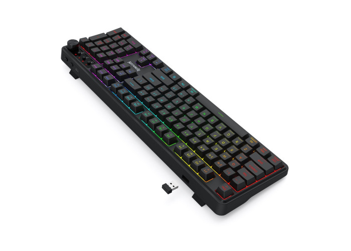 Redragon RM104 VOLCANO K526 WL Tri-Mode Gaming Membrane Keyboard with knob