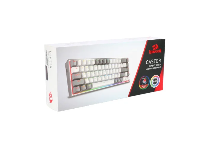 Redragon K631 CASTOR Gery 65% RGB Wired Gaming Keyboard price in ...