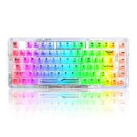 REDRAGON K649 ELF PRO Wireless Transparent SILVER SWITCH RGB Gaming Keyboard