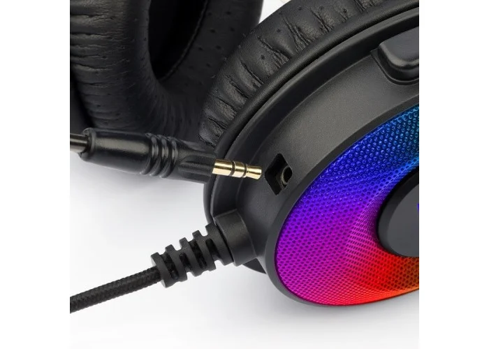 Redragon H350 Cuffie Gaming Cablate – RGB Dinamico, Driver 50mm, Microfono Staccabile, Per PC/PS4/Switch