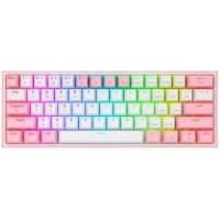 Redragon Fizz Pro K616 Tri Mode RGB Hot Swap (Red Switch) White Pink Mechanical Gaming Keyboard
