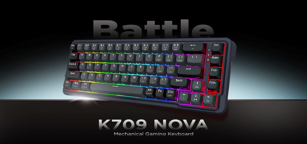 K709 NOVA 65% Wired RGB Mechanical Gaming Keyboard