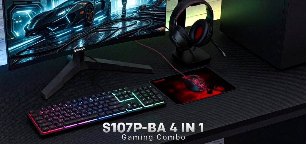 Redragon S107P-BA 4 in 1 Gaming combo